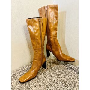ARCHIVE Maripé Italian Designer Leather Boots | 90s Square Toe | Y2K Minimalist